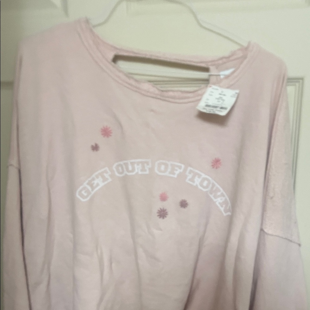 Aerie Light Pink Graphic Sweatshirt
